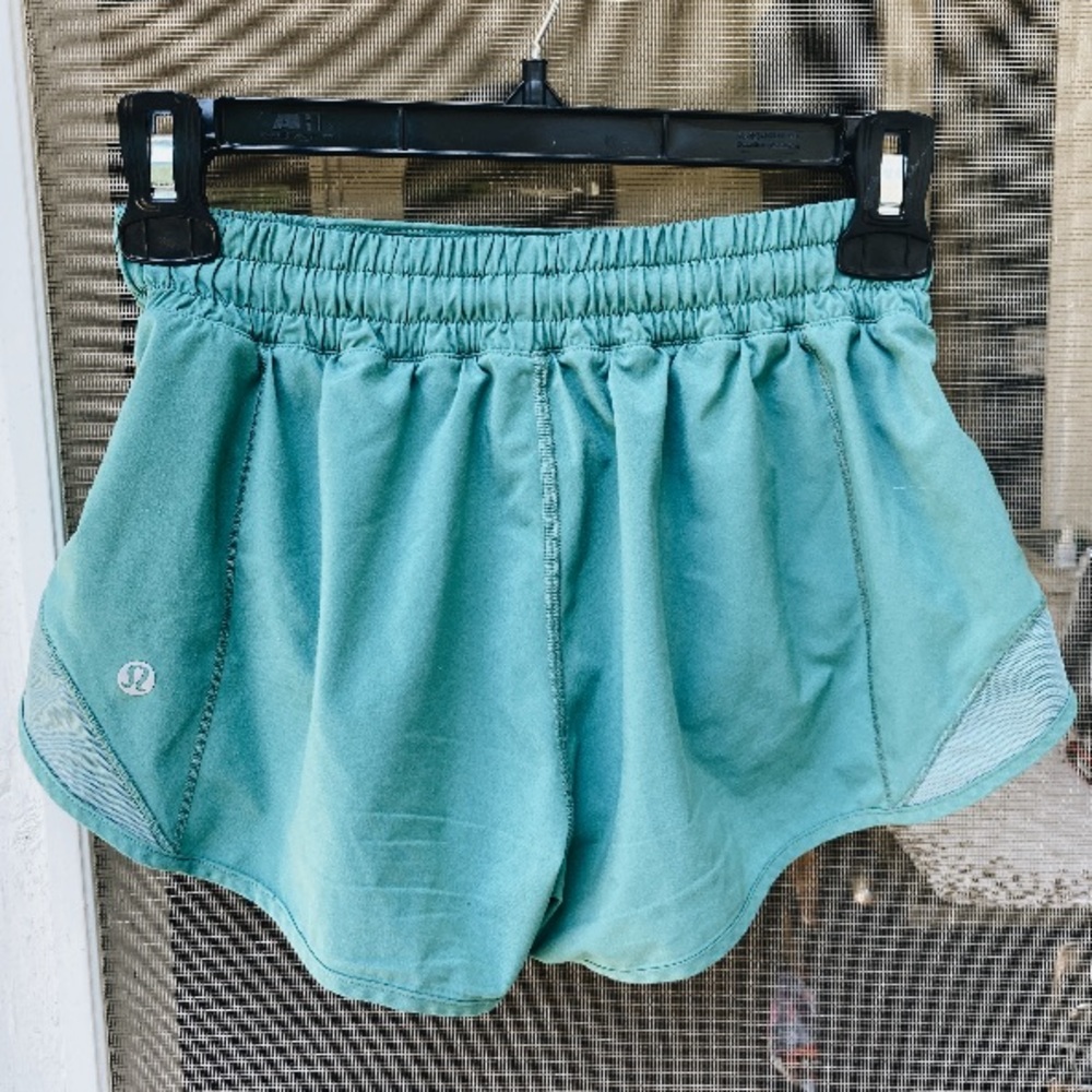 Green Hotty Hot Lululemon Shorts